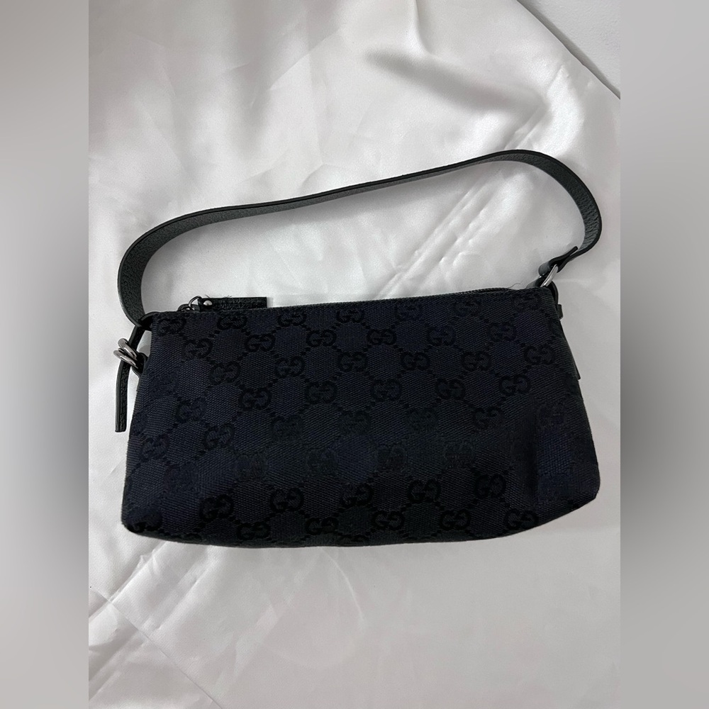 Gucci Black Monogram hobo Bag